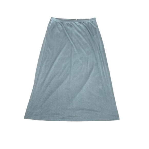 Requirements Blue Grey Silver Metallic Maxi Skirt Size Large - Picture 4 of 7